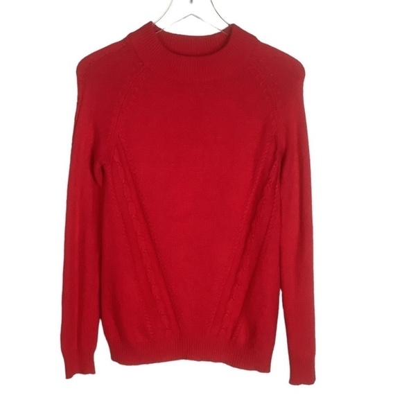 Nanette Leopore Women's 100% 2 Ply Red Cashmere Sweater S - Picture 1 of 14
